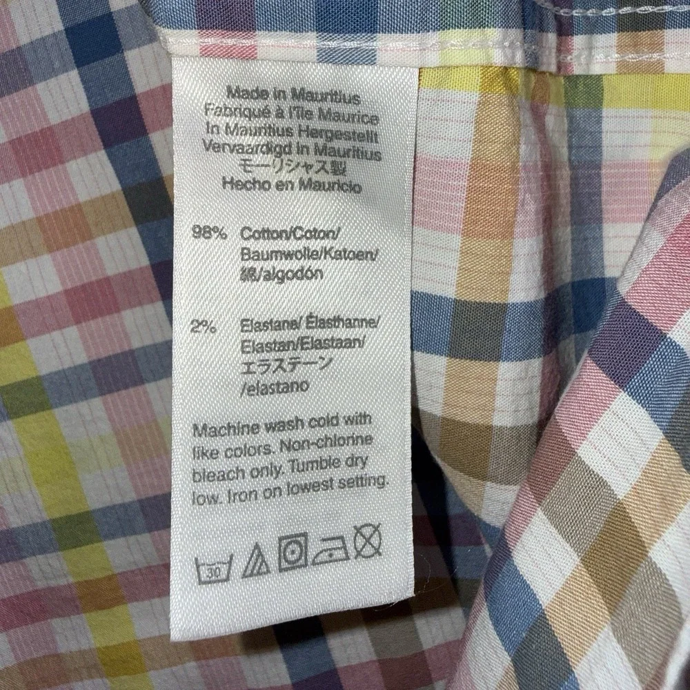 J Crew Shirt Mens XL Colorful Flex Washed Short Sleeve Button Up Preppy Spring - Picture 6 of 9